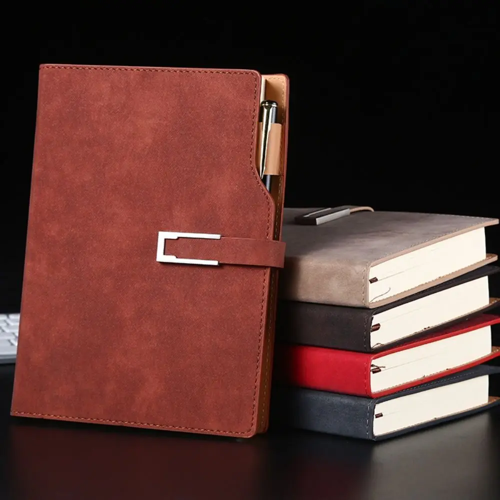 Multifunction PU Leather A5 Notebook Retro with Card Holder Meeting Minutes Book Diary To Do List Memo Book Girls