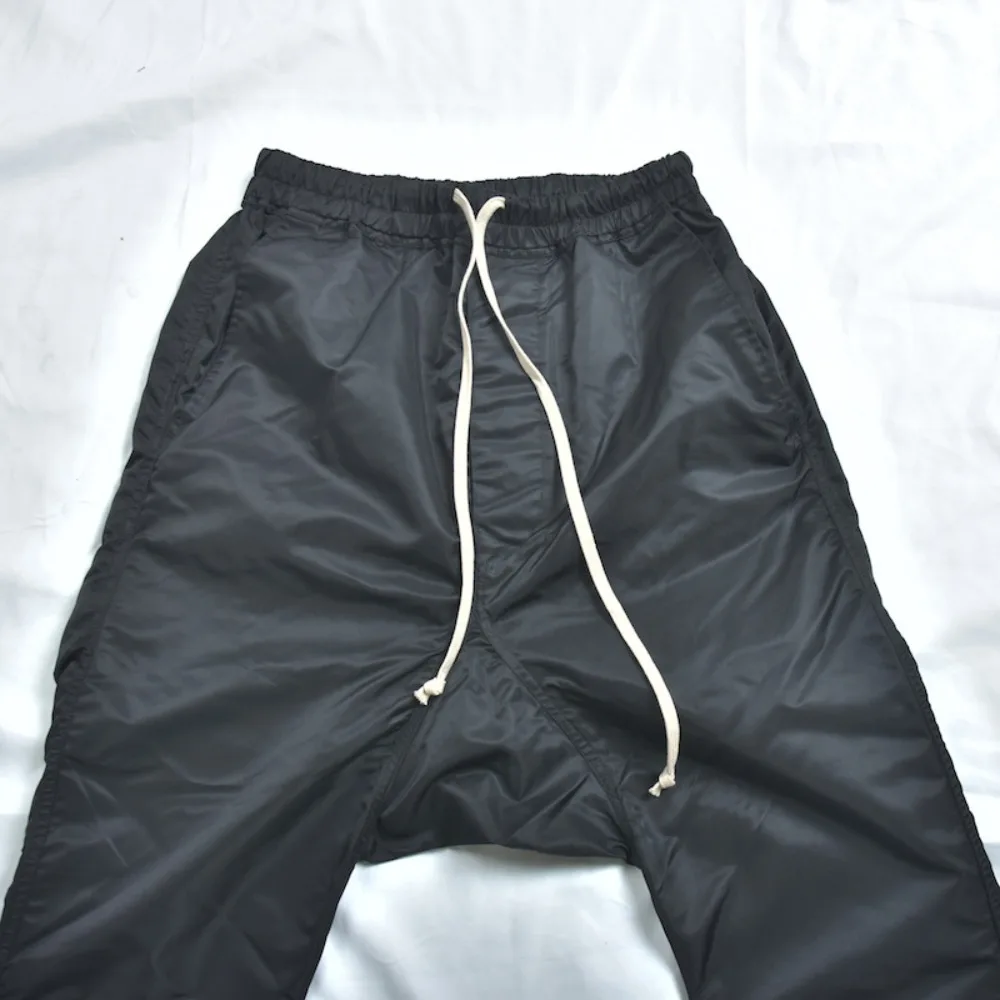 High Street RO25 Pants Elastic Waist Men's Fashion Nylon Bright Face Haren Straight Pants Casual Dark Style Pant