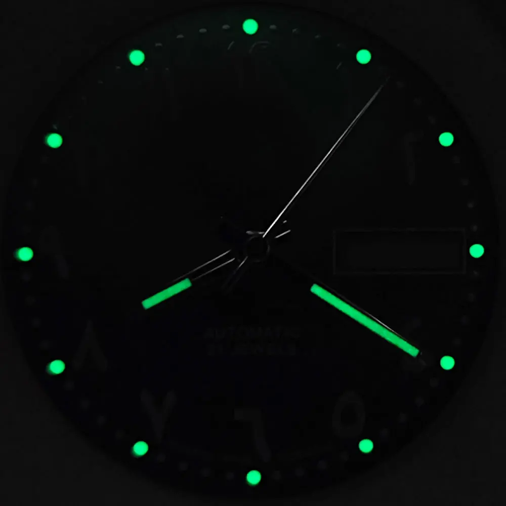 NH36 dial Arabic numeral 5 S dial watch dial green Luminous dial Suitable for NH36 movement watch accessories watch repair tools