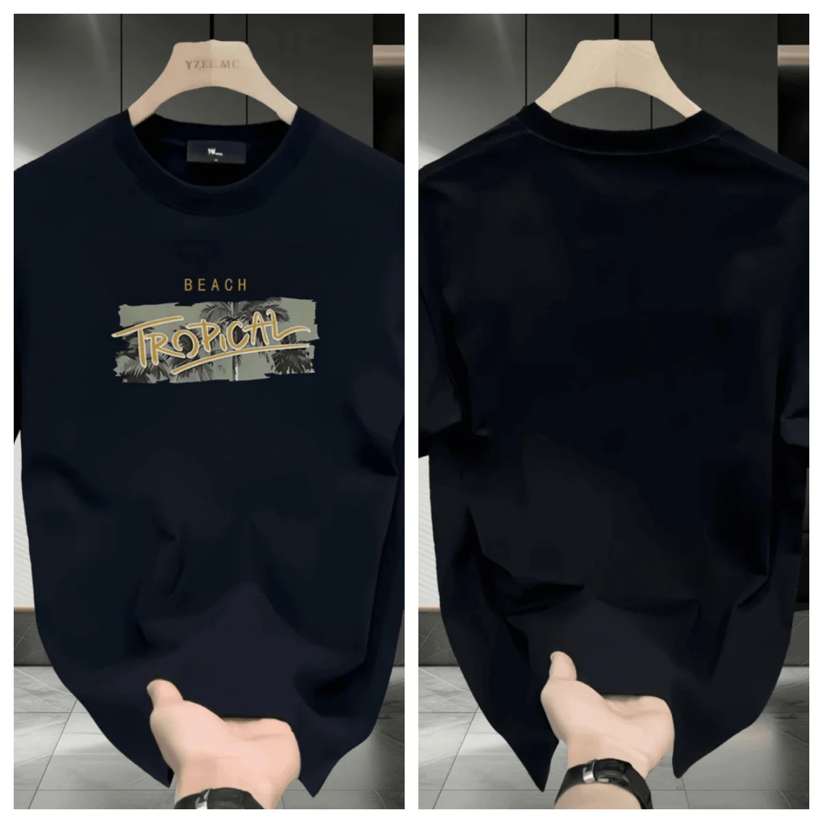 

Мужская красивая хлопковая футболка с короткими рукавами и персонализированным принтом, модная брендовая мужская универсальная футболка с круглым вырезом