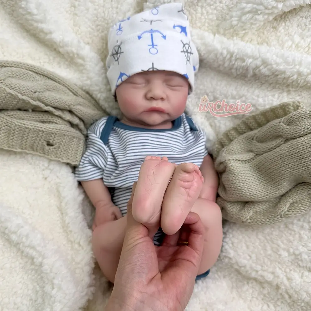 17 pollici ad alta simulazione flessibile in silicone rinato neonato Levi realistico ponderato impermeabile bambola neonato regalo per la demenza