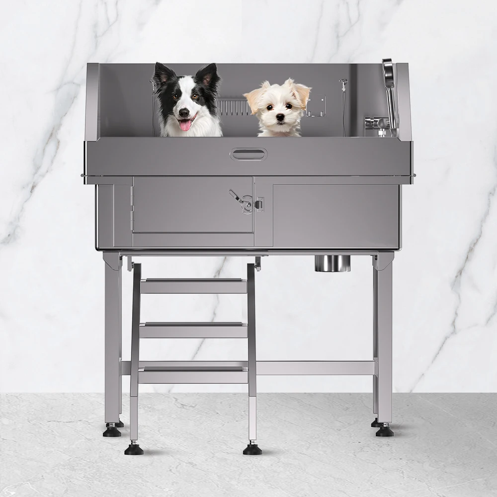 

OEM Professional Multifunctional Stainless Steel Pet Bath Tub Sustainable Dog Grooming Bathtub