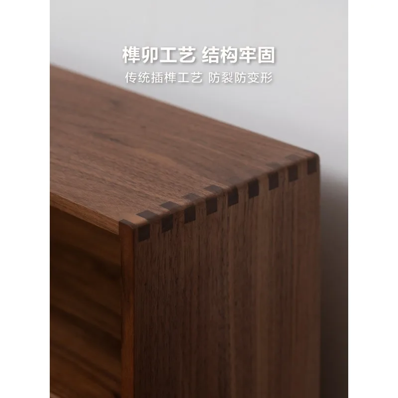 나무 탁상 선반 수납 랙 블랙 월넛 세트 컵 보관함