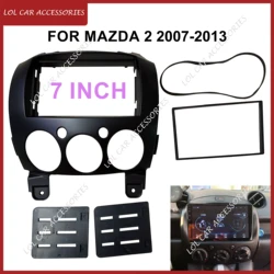 7 Inch For Mazda 2 2007 2008-2013 Car Radio Android MP5 Player Casing Frame 2Din Head Unit Fascia Stereo Dash Cover Panel