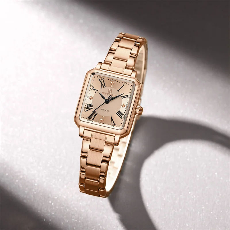 NAVIFORCE Fashion Ladies Watch For Women Quartz Stainless Steel Waterproof Casual Woman Wristwatch Give for Girlfriend gift 2025