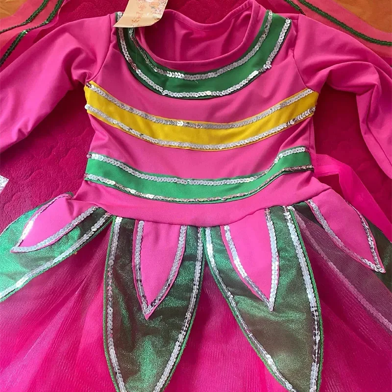 Disfraz de campana Tinker de hada de las flores para el Día de los niños con alas y Diadema para niñas, vestido de mariposa de Cosplay, fiesta de baile