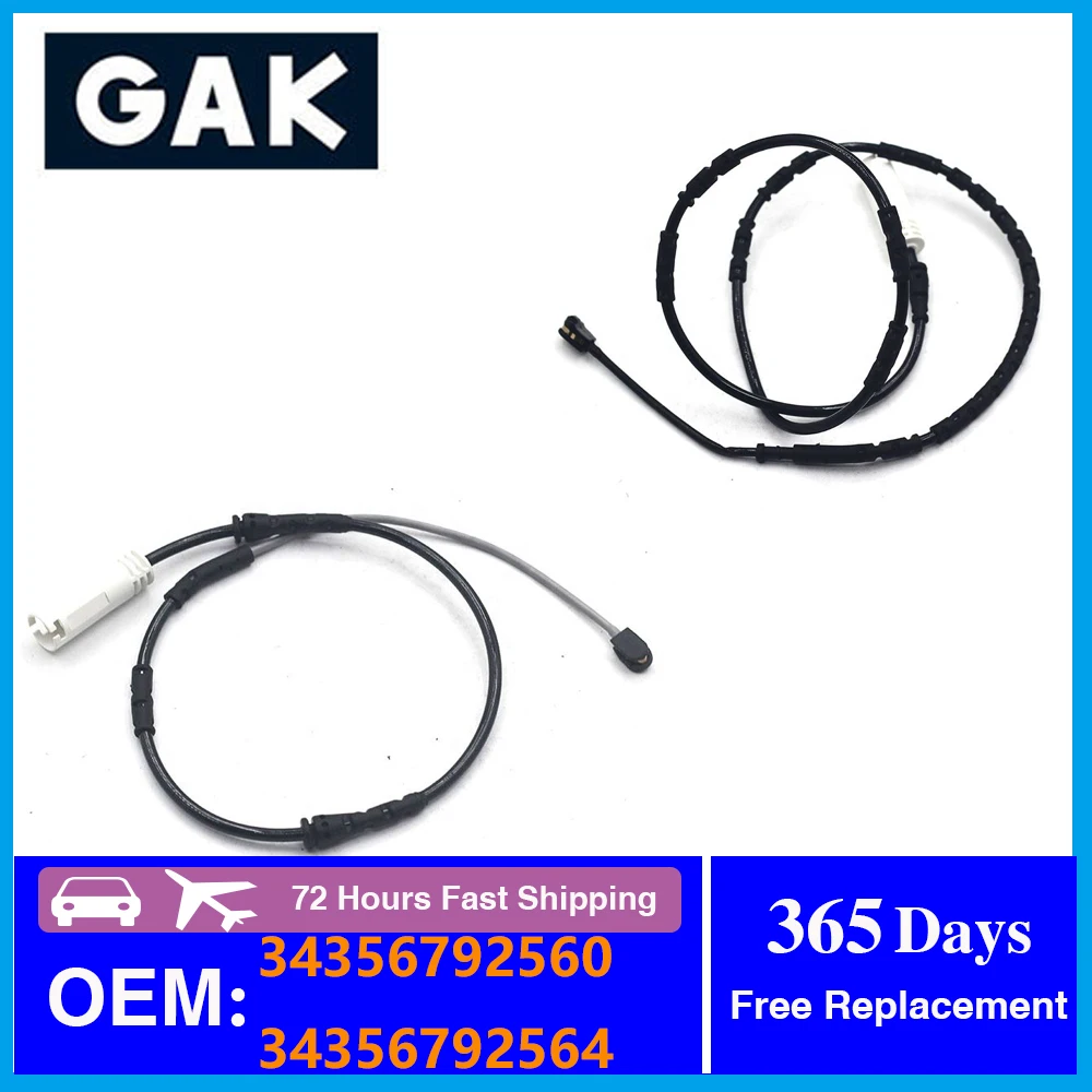 GAK 34356792560 34356792564 Front Rear Brake Pad Wear Sensor for BM3 Series E90 E91 E92 E93 Brake Induction Line Replacement