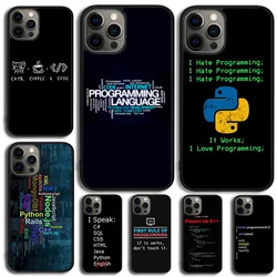 Programming Languages Phone Case For apple 16 Plus Max iPhone 17 Air 16 15 14 13 12 11 Pro Max Cover Shell coque
