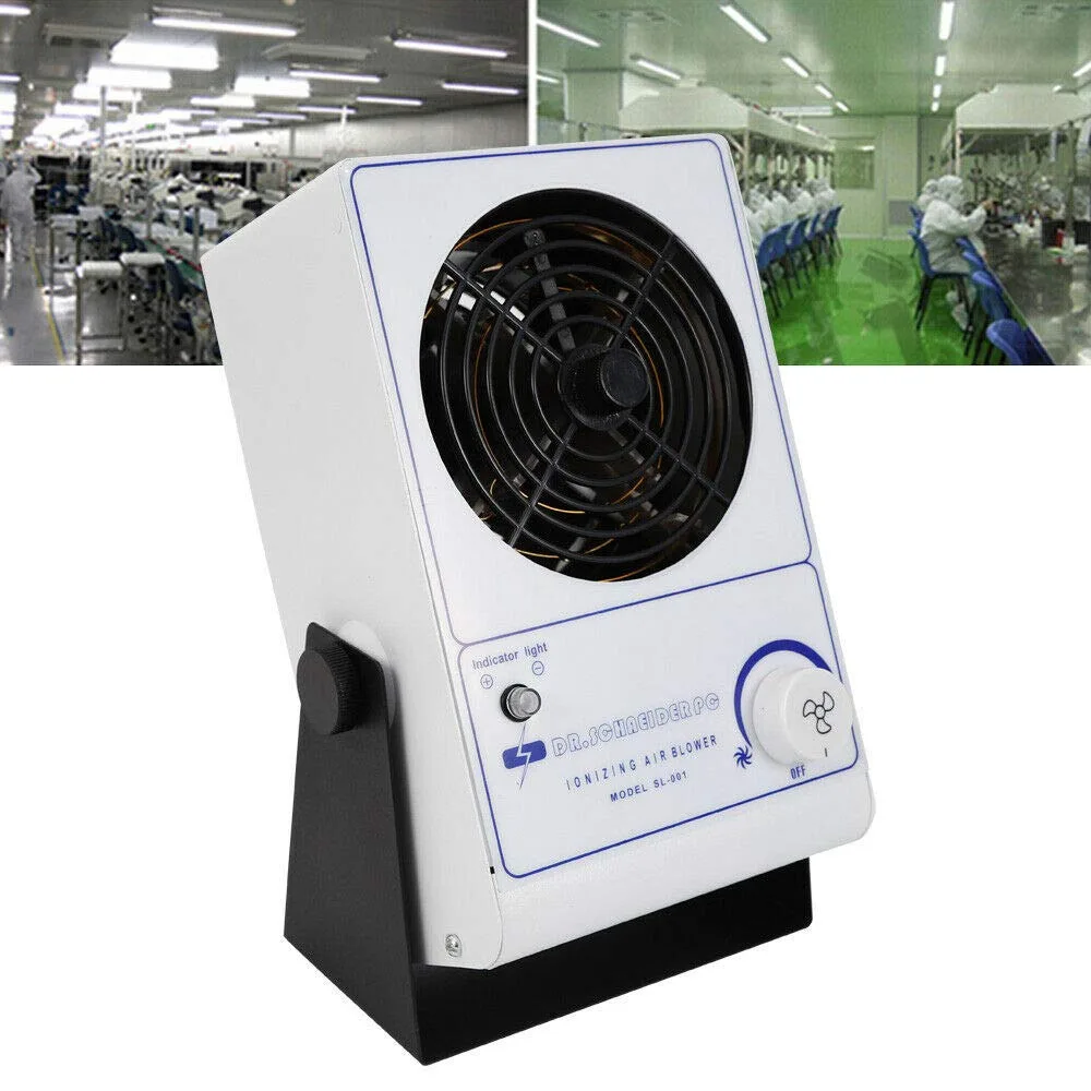 

110V Ionizing Air Blower Fan Anti Electrostatic Ion Blower Anti-Static Ionizer ESD Static Electricity Electrostatic Elimination