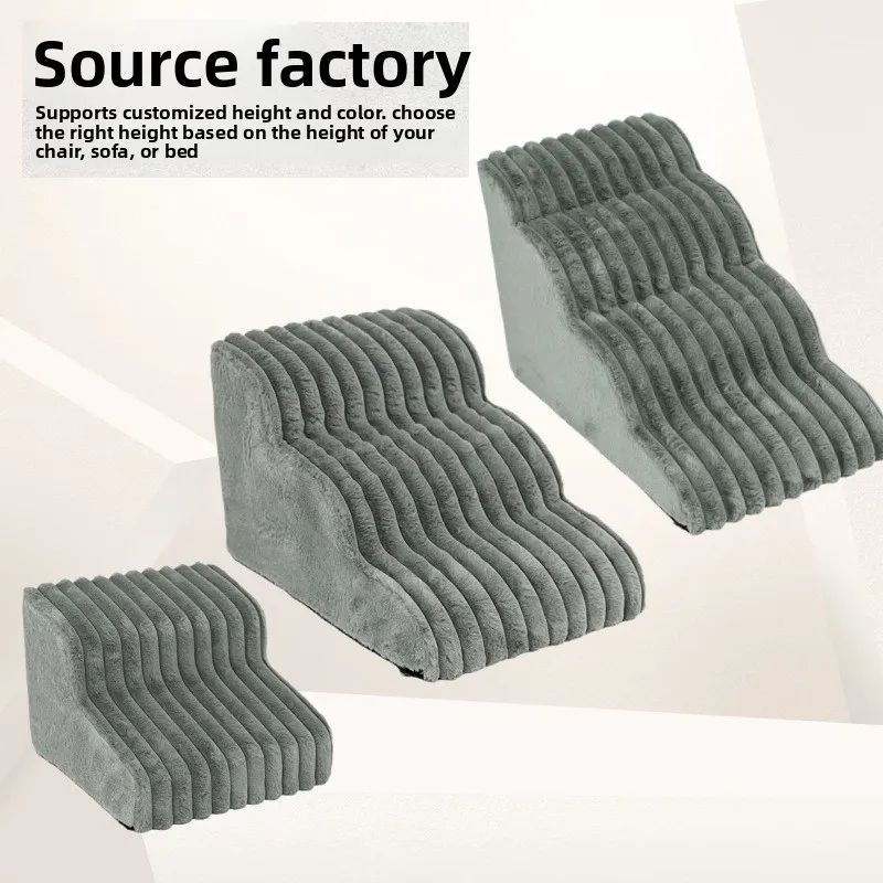 Washable Fabric Pet Stairs Small To Large Dogs Two Three Or Four Step Indoor Bed Sofa Climber Breathable Sponge Fill Anti-Slip
