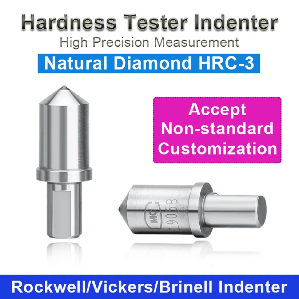 Dica de Bola de Aço Diamante Dureza Tester Ferramenta Display Digital Rockwell Vickers Brinell Indenter Acessório para Inspeção