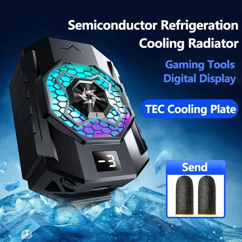 Refrigerador Universal para teléfono móvil SL31, ventilador de refrigeración Semiconductor, radiador para IOS, Android, PUBG, pantalla Digital, disipador de calor con clip trasero