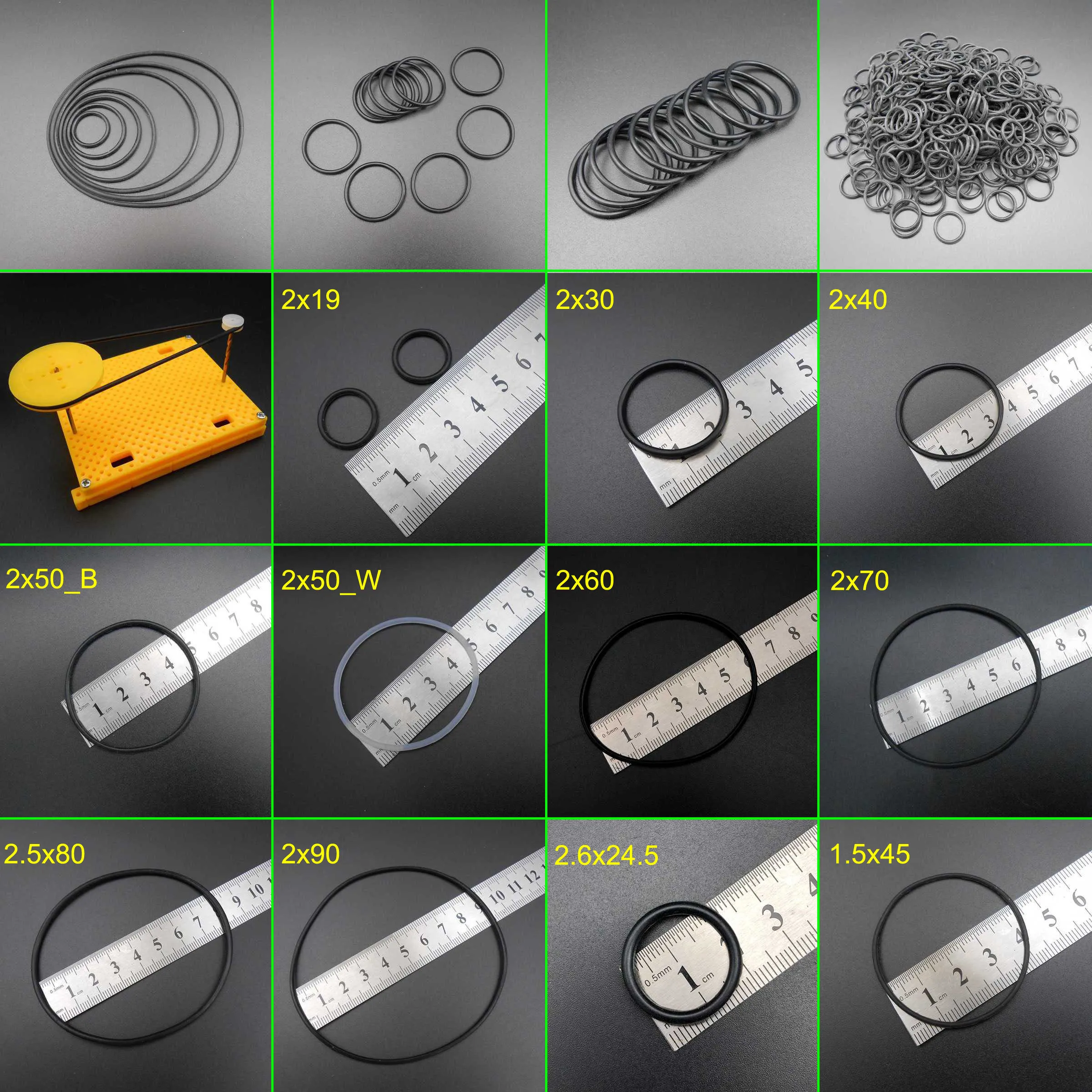 10Pcs Silicone Rubber Belt LD 1.5mm 2mm Round Pulley Power Transmission Sprockets Belts 19mm 30mm 40mm 50mm 60mm 70mm 80mm 90mm