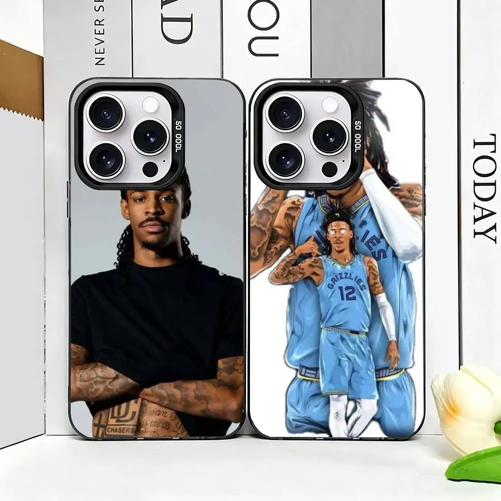 

Ja Morant1 Phone Case For iPhone 17,16,15,14,13,12,11 Plus,Pro Max,XS,Colorful Silver Black Cover