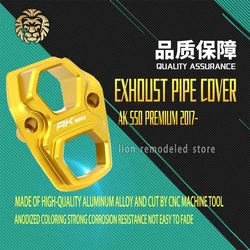 AK550 CNC Aluminum Motorcycle Accessories Exhaust pipe cover For KYMCO AK550 APREMIUM K 550 2017 2018 2019 2020 2021 2022 2023