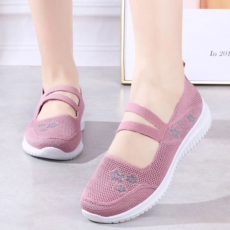Women Shoes 2024 Summer New Female Casual Flat Shoes Breathable Comfortable Woman Outdoor Walking Footwear Mom Leisure Loafers