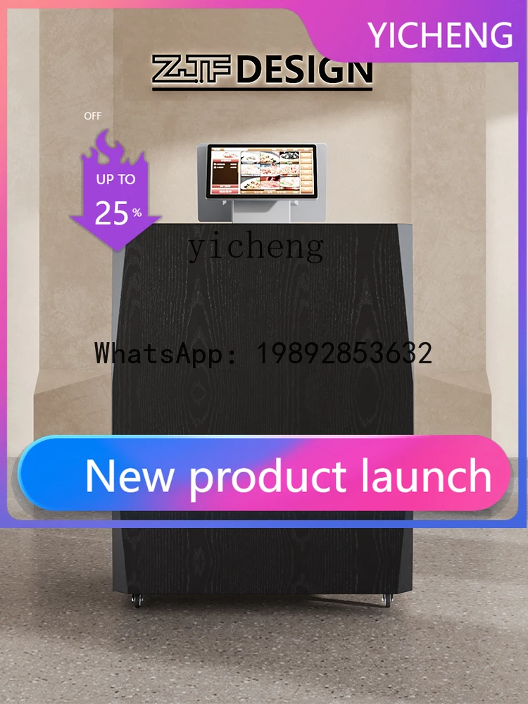 

Welcome Desk Restaurant Reception Desk Wheeled Movable Store Information Desk