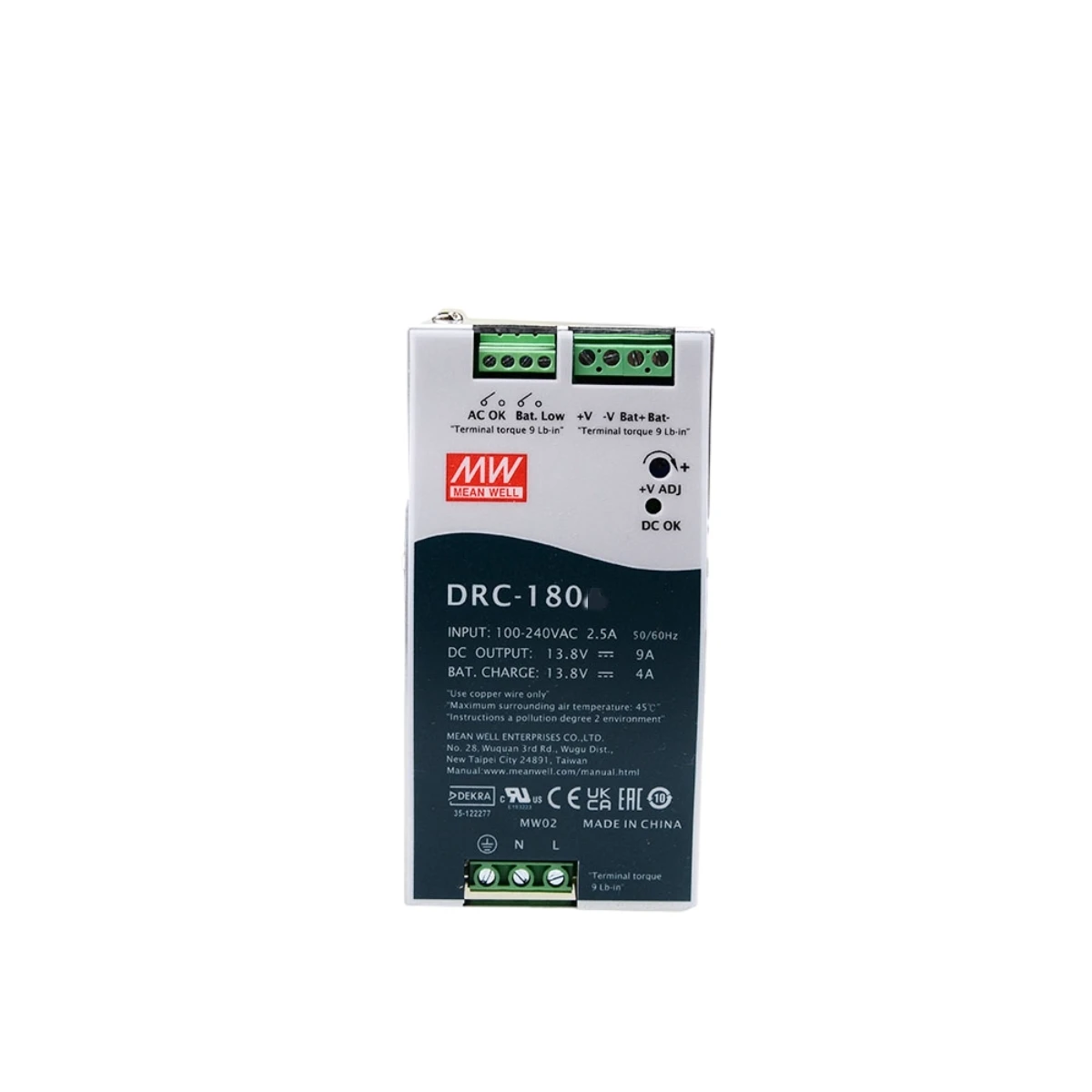 

Well DRS Switching Power Supply 13.8/27 V Ac-dc Battery Charger 40/60/100/180W Ups Din Rail Uninterruptible Power Supply