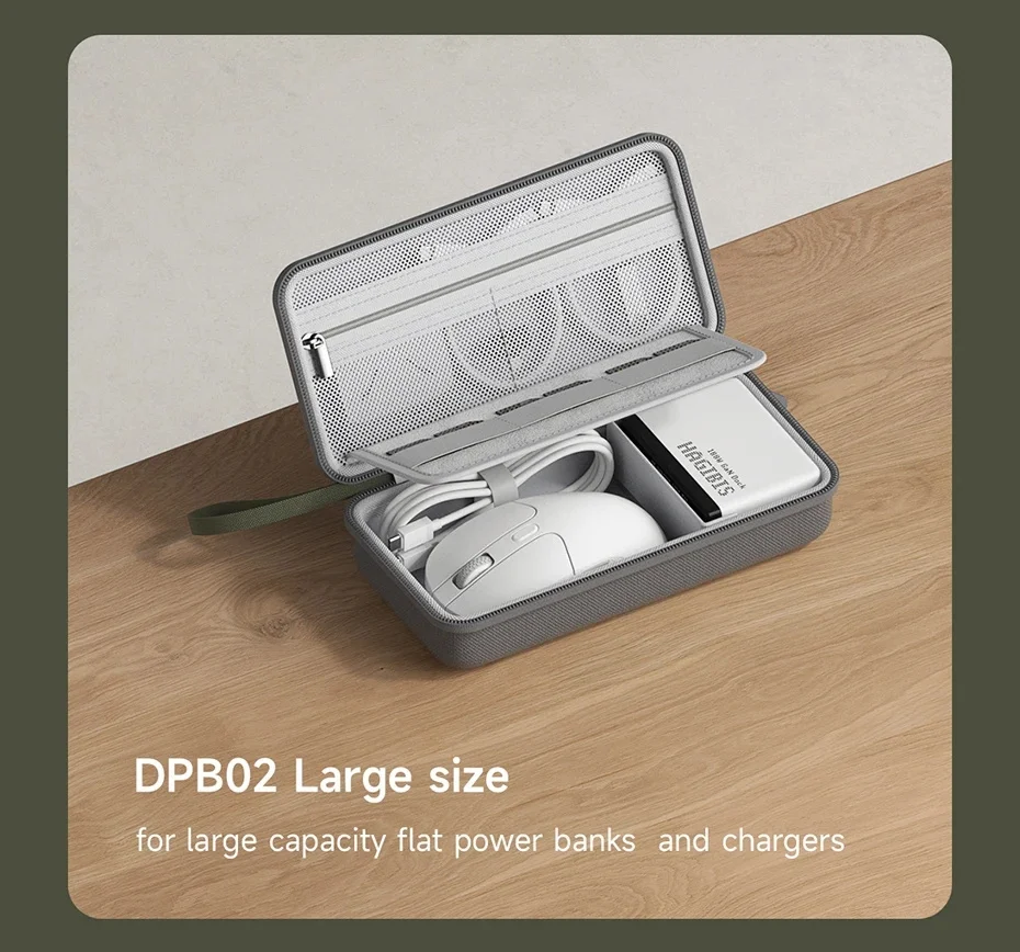 منظم إلكتروني لتنظيم كابلات السفر وحقيبة حمل محمولة لشاحن الكابل وبطاقة SD وبنك الطاقة