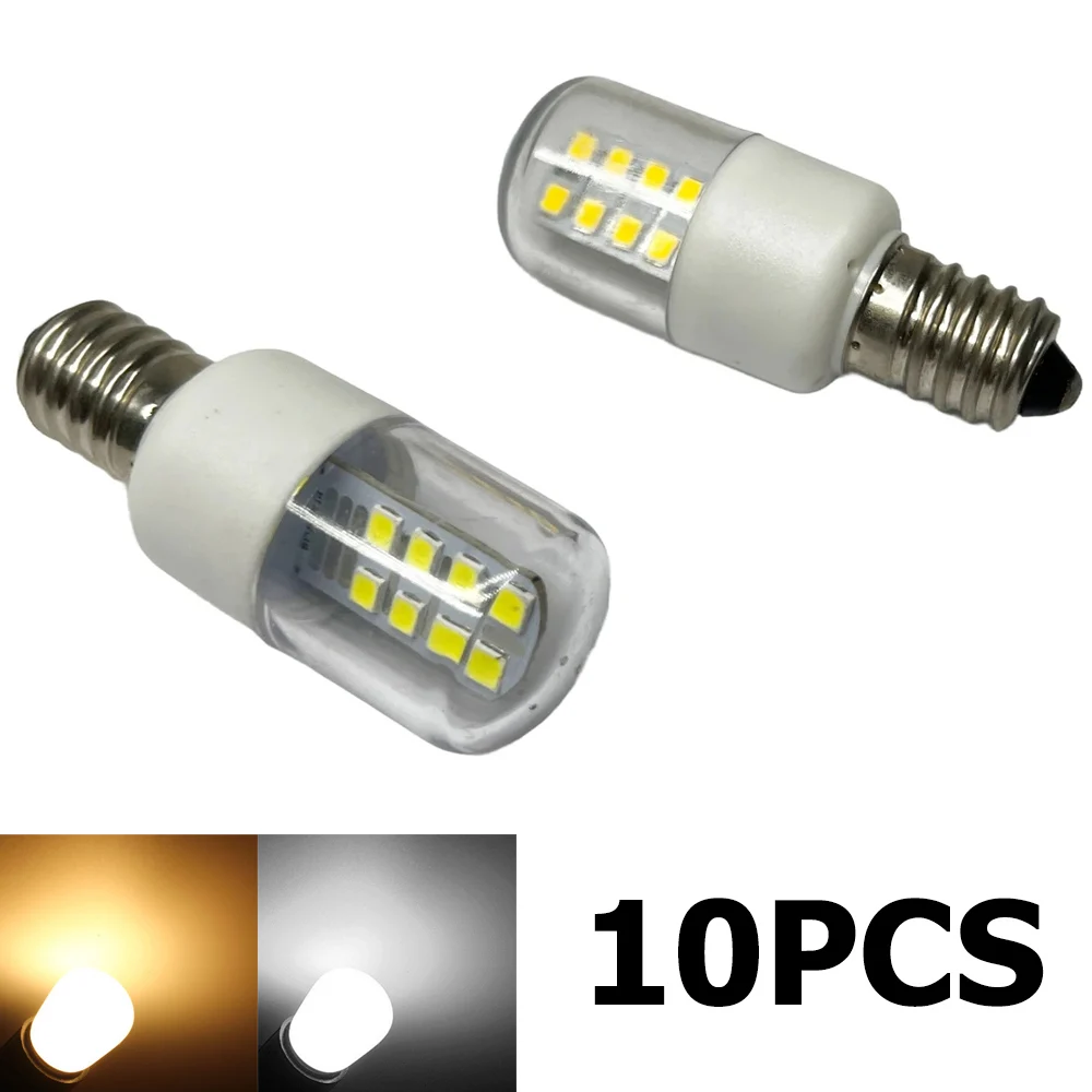 

10X T22 LED Corn Light Bulb 2W E12 Bulbs 360° Lighting Hood Range 220v For Refrigerator 220volt Replac 20W Halogen Bulb E14