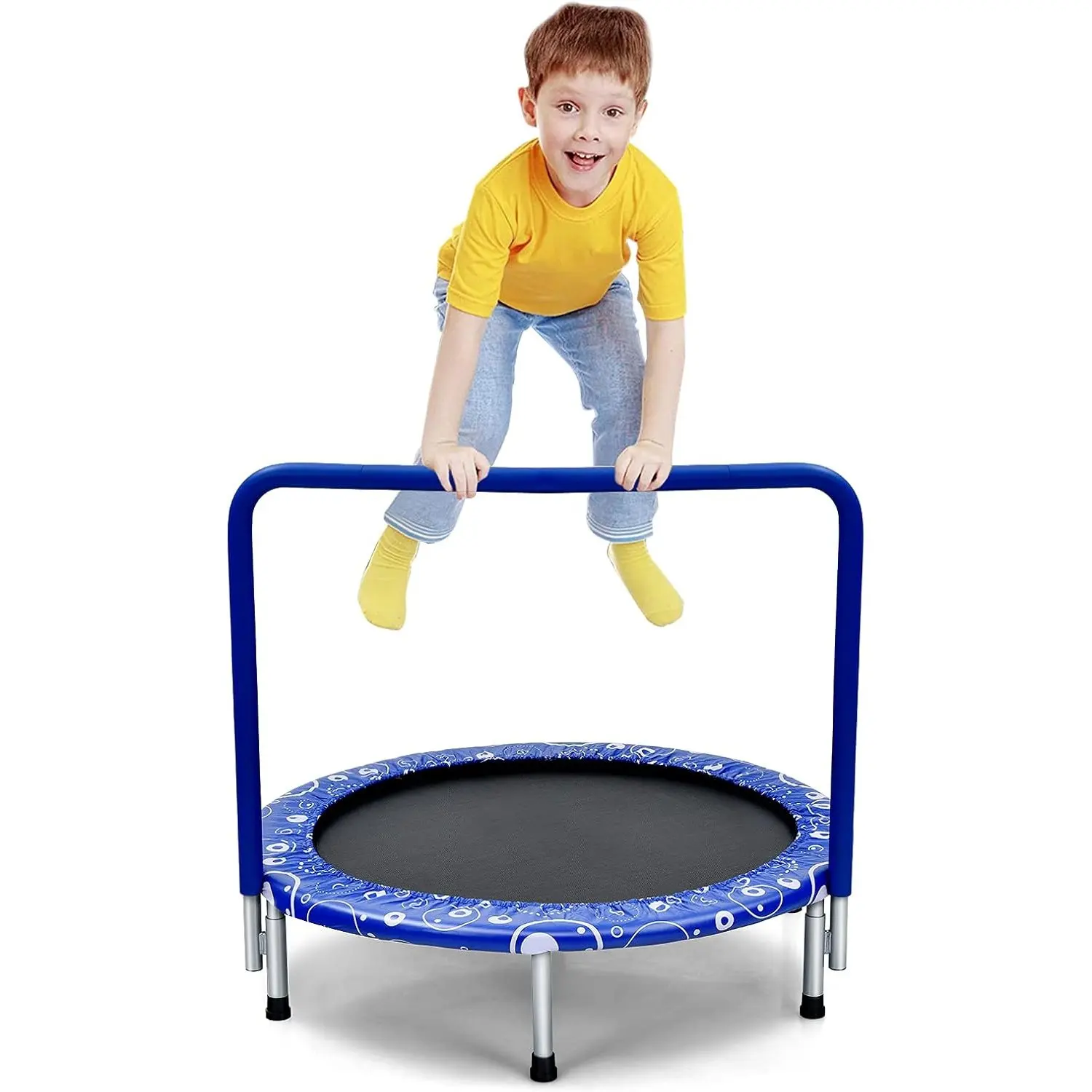 φ92 cm Mini-Trampolin, Fitness-Trampolin, faltbar, Kindertrampolin bis 150 kg, Gartentrampolin