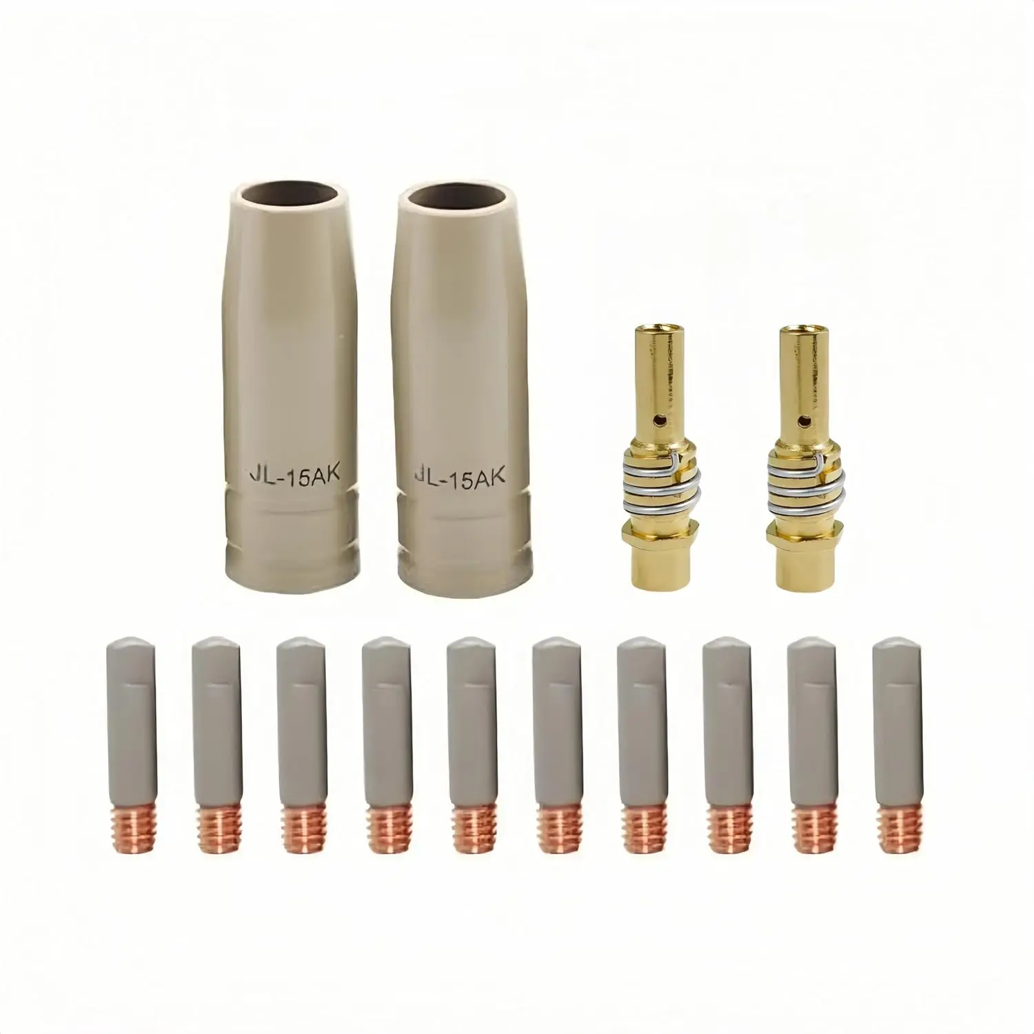 

14pcs .035" Non-Stick Coated Mig Welding Nozzle Tips, Ceramic Contact Tips Replacement for MB15 15AK MIG Welder Accessories