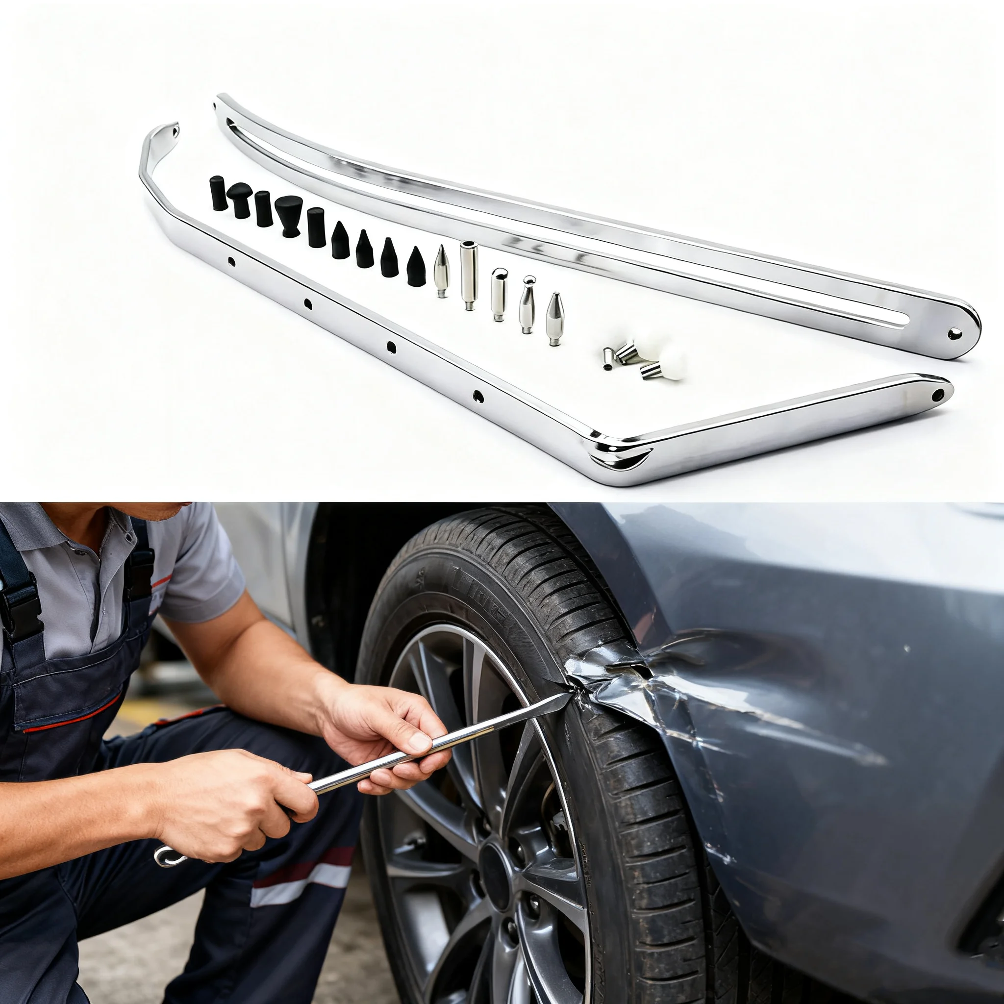 

Alloy Kits Automotive Sheet Metal Adjustable Car Concave Repair Sliding Rod Tool Set Dent Repair Tool For SUV Truck Pickup