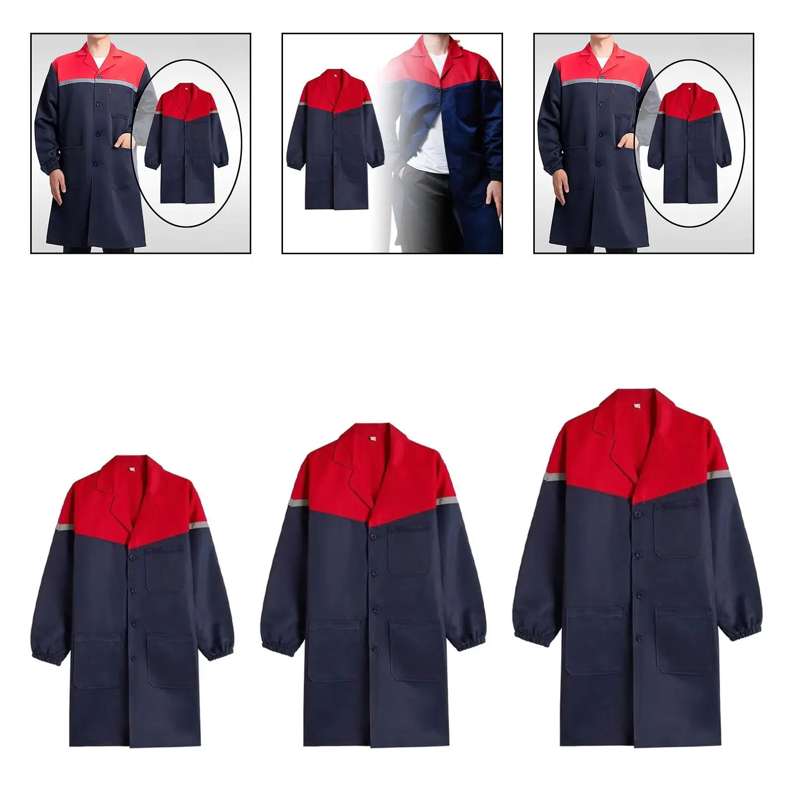 Mechanical Workwear Dust Resistant Classic Jacket Men’s Coverall Luxury Fit Smock Uniform for Factory Workshop Garage