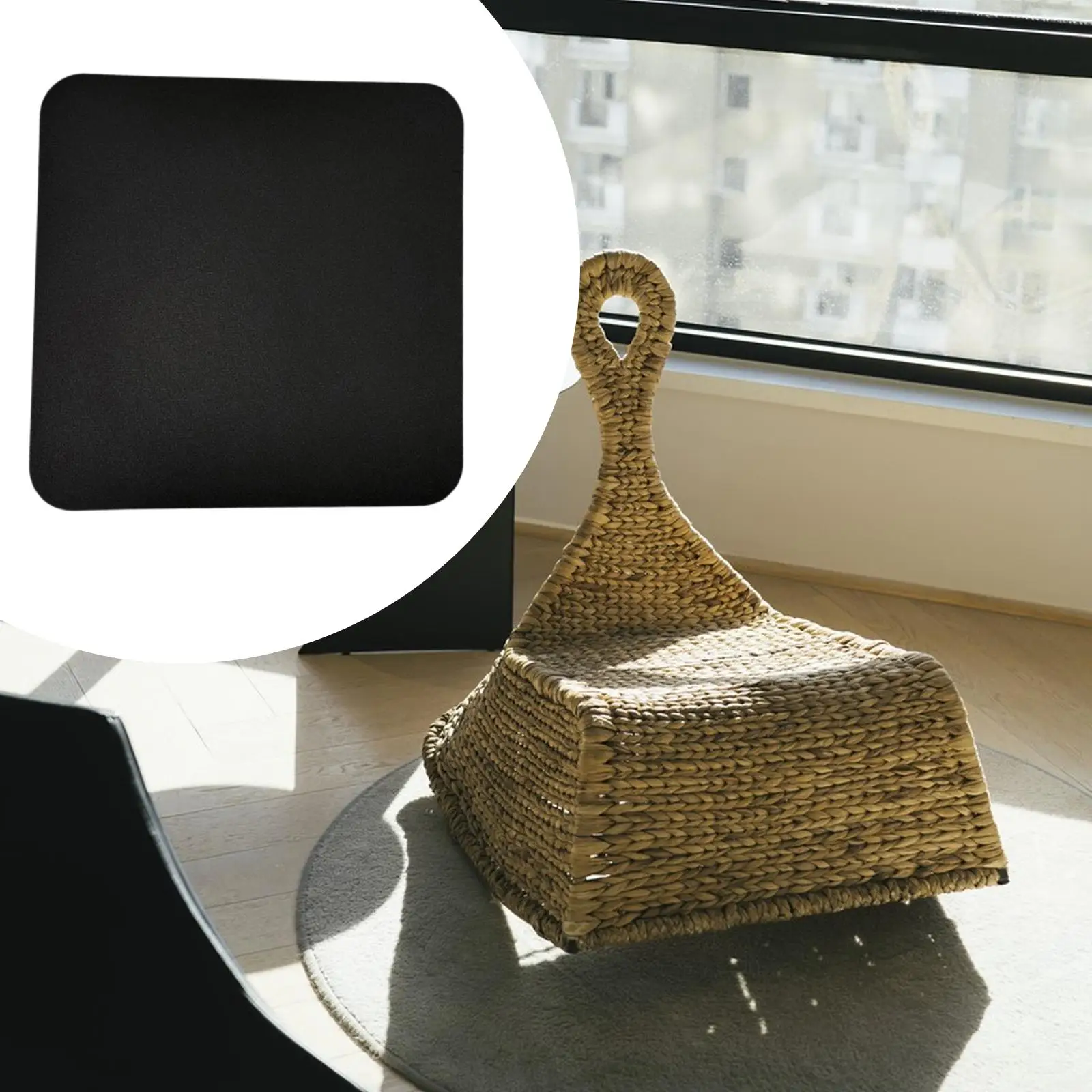 Almohadilla reclinable para suelos de madera dura, espuma EVA cortable, fácil de usar, herrajes para muebles, pinzas reclinables, alfombrilla para silla giratoria cuadrada