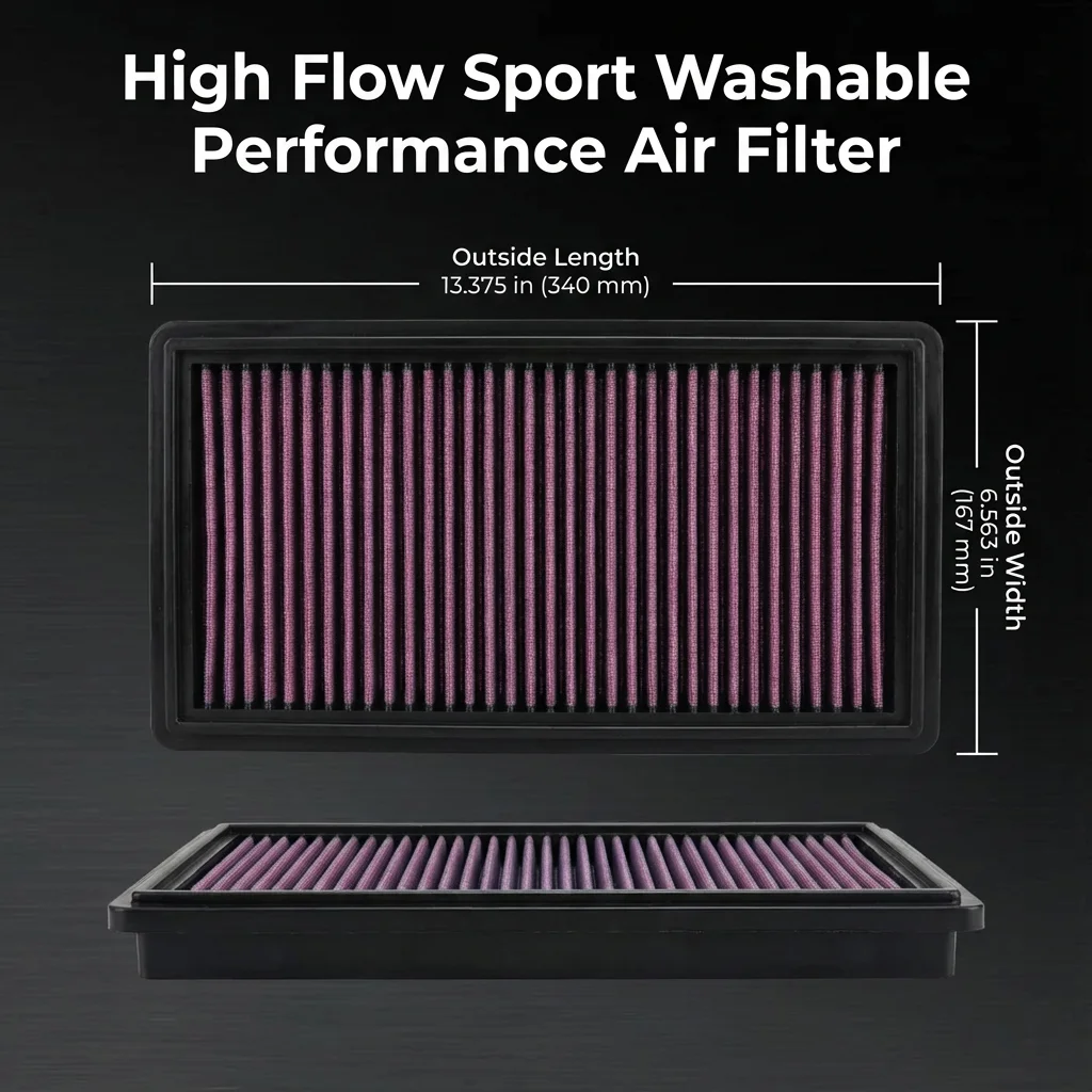 For Jeep Grand Cherokee XJ ZJ Comanche MJ Wrangler TJ Wagoneer SJ Briarwood High Flow Sport Washable Air Filter 33-2018 53004383