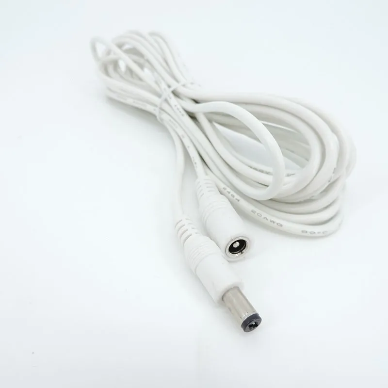 1m/1.5m/3m/5m DC Power supply Female to Male connector Cable Extension Cord Adapter Plug 12V 22awg 5.5x2.1mm Cords For Strip B5