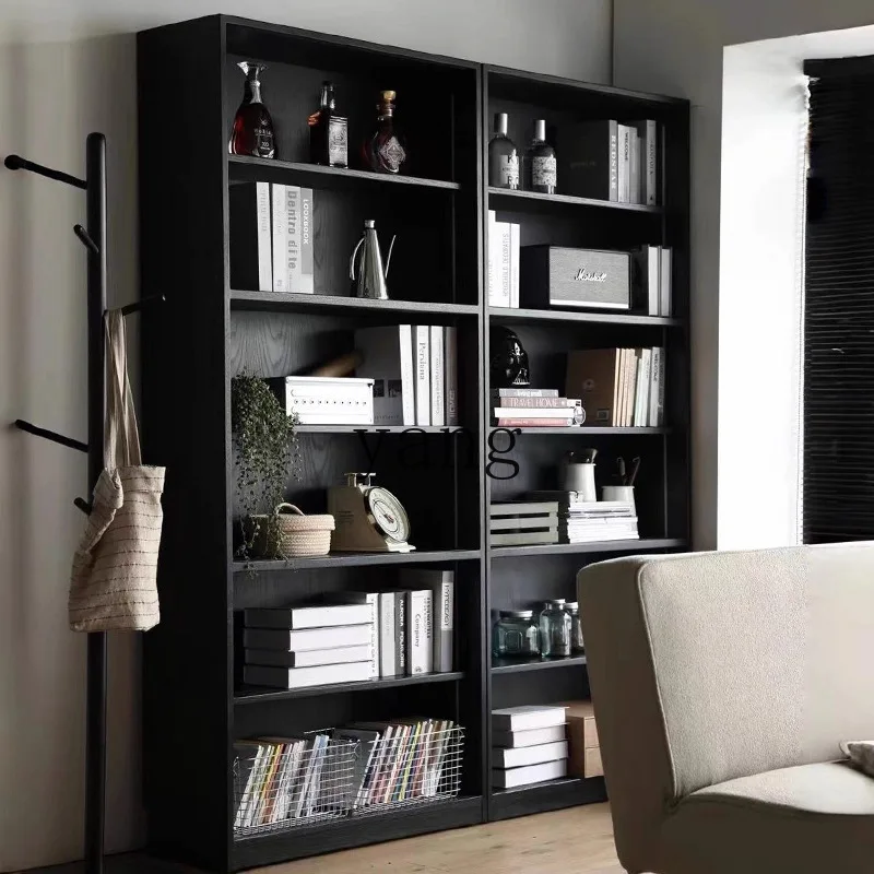 LTT retro floor rack integrated wall display cabinet home living room library locker