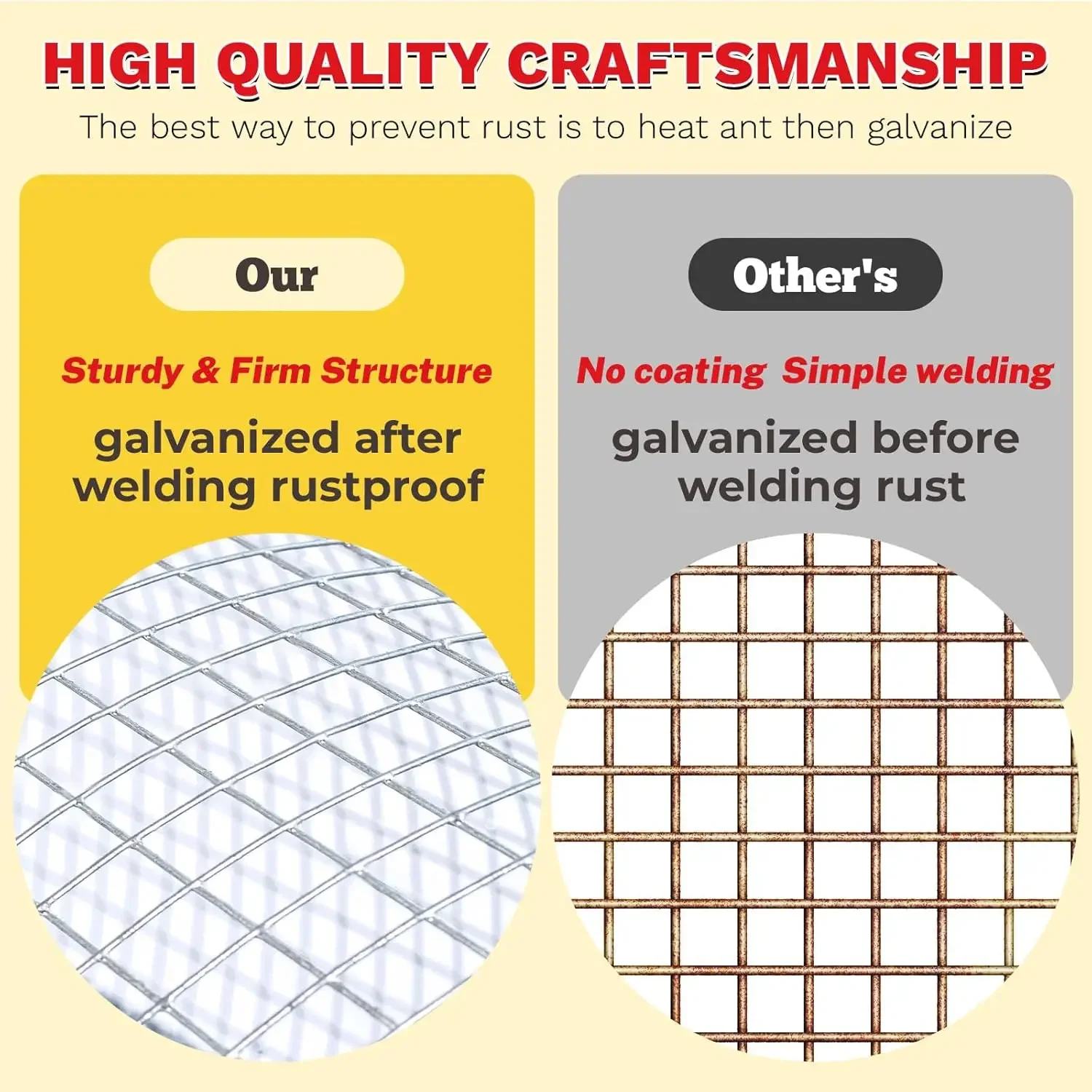 

Chicken Wire Fence Wire Mesh Fence Poultry Netting Garden Fence Tree Guard Rolls 1/4inch 48inx100ft 23 Gauge