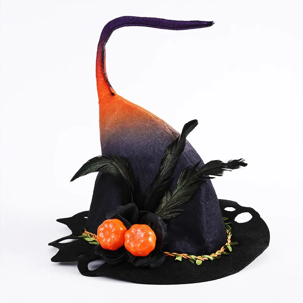 Halloween Pumpkin Shaped Witch Hat Harvest Festival Souvenir Hat Party Props Cosplay Costume Accessory 4