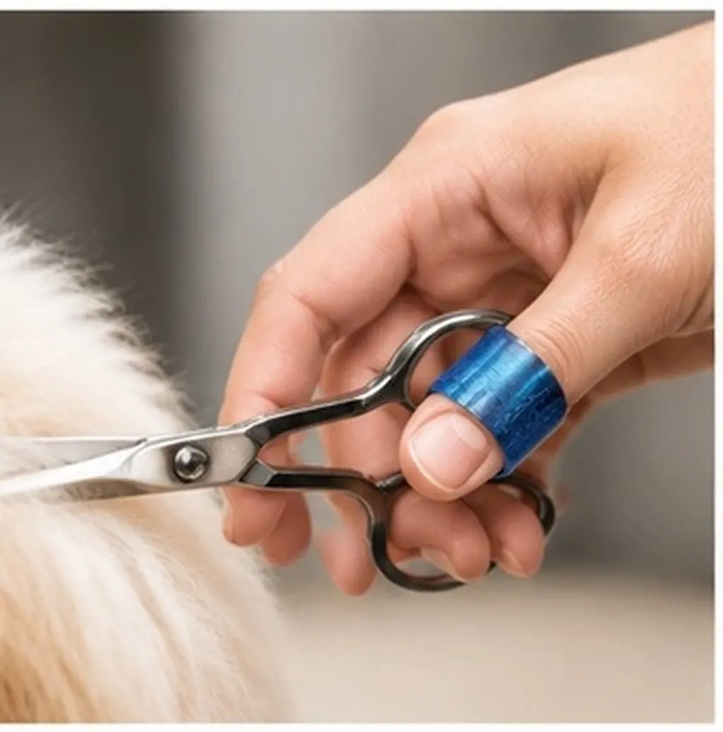4Pcs Stainless Steel Finger Rest Scissors for Pet Grooming, Hair Cutting, Barber & Home Use – Comfort Grip
