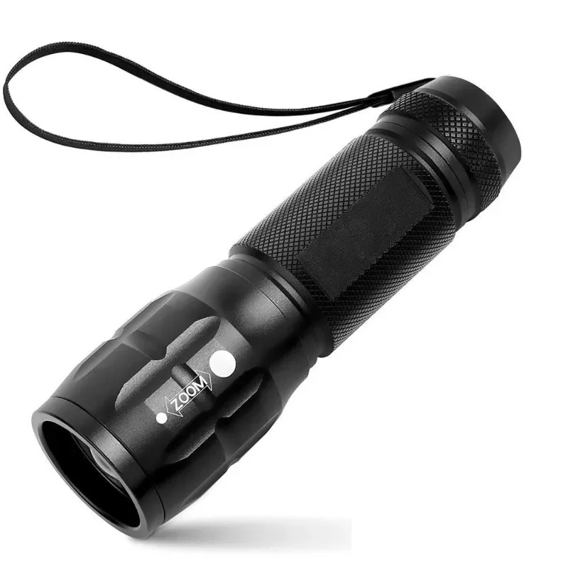 Small Portable L2 LED Flashlight Aluminum Alloy Rechargeable Telescopic Zoom High Brightness Long Range Torch