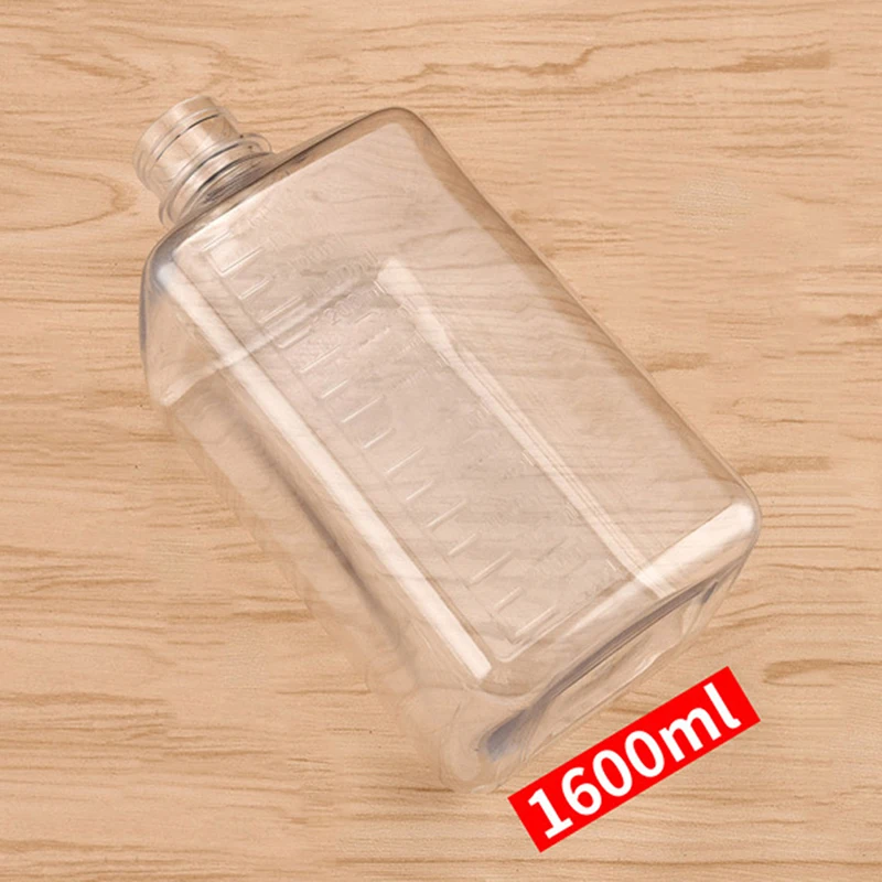 1PC 5CC/8CC/10CC Coffee Milk Tea Syrup Pump Liquid Dispenser Large Capacity Transparent Squeeze Bottle 1600ML