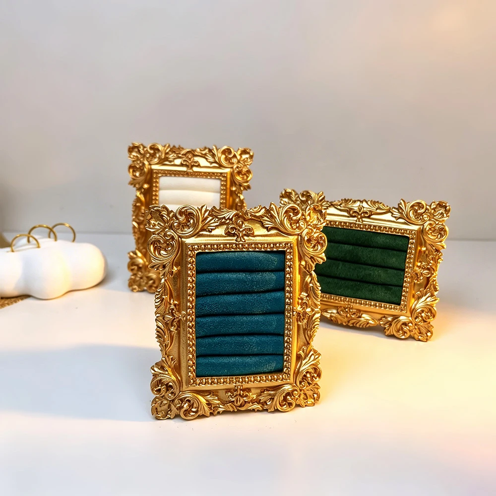 Jewelry Display Stand Vintage Photo Frame Ring Tray Jewelry Store Storage Booth Display Photography Display Item Prop