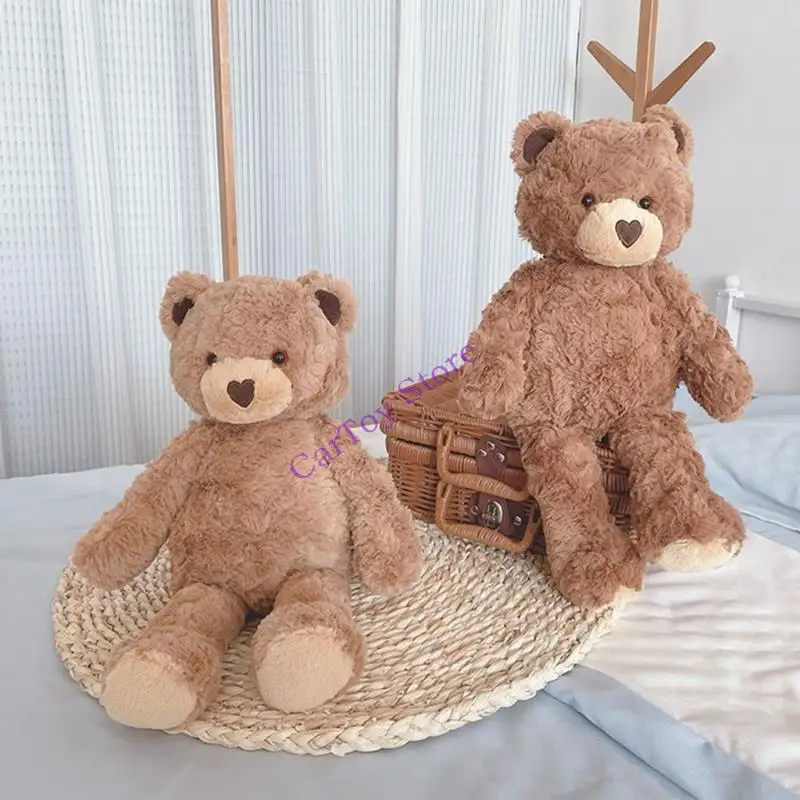 Lovely Bear Plush Toy Animal Doll Decorative Stuffed Bear for Couch Car Cuddly Toy for Adult Stress Relieve