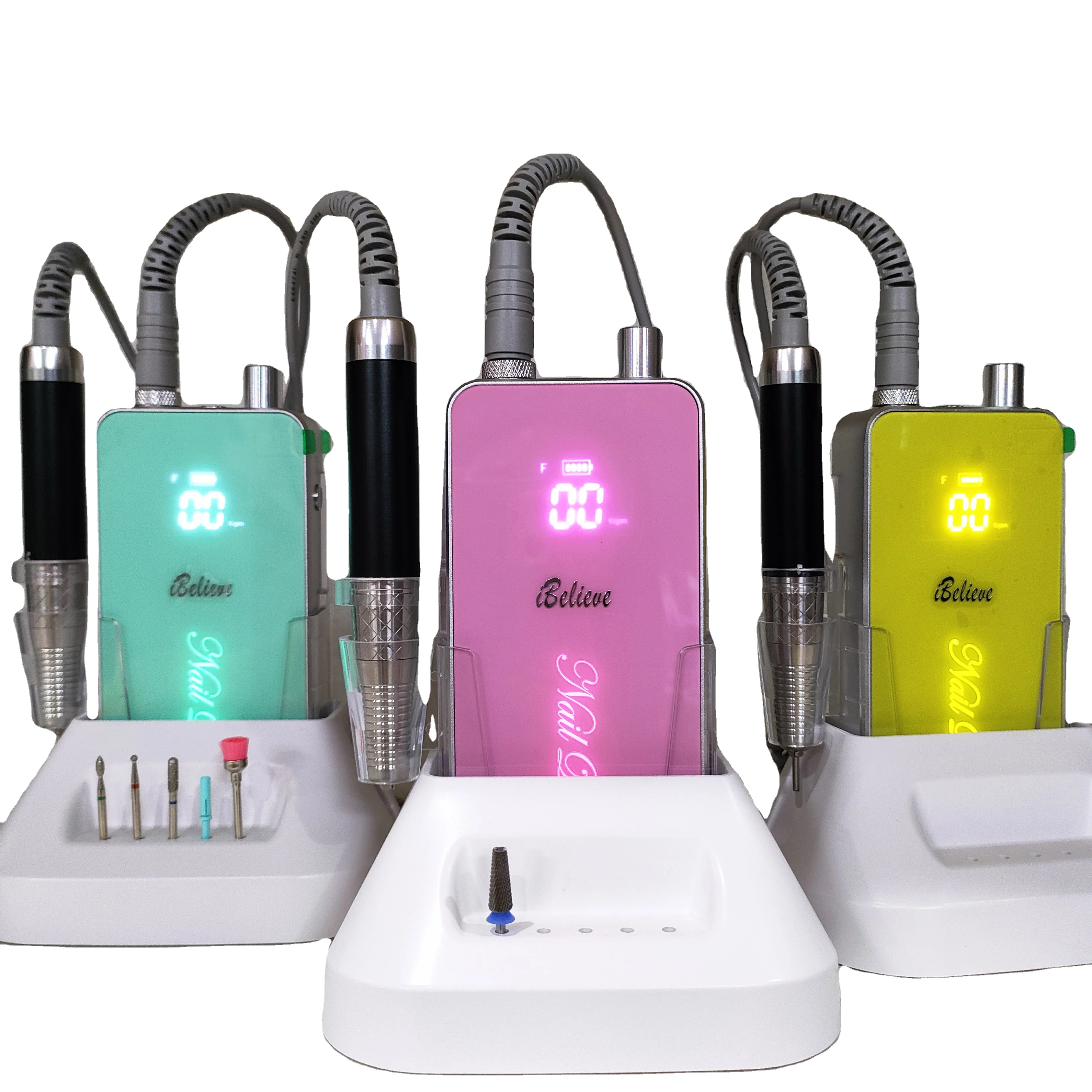 35000rpm Professional Brushless Portable Cordless Rechargeable Metal Nail Drill Pedicure Electrical Nail Drill