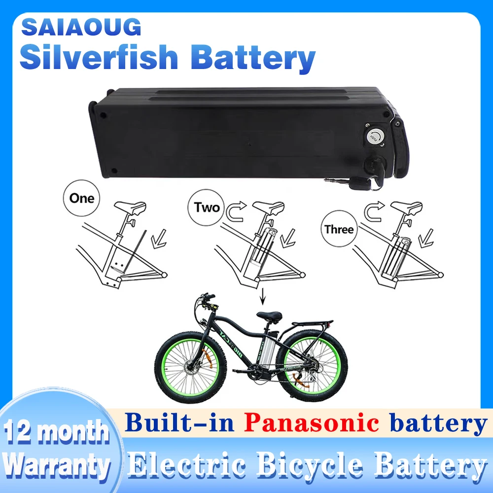 Silverfish Electric Bike battery 60V 30ah Lithium Batterij Van 20ah 40ah 50ah Elektrische Fiets Conversie Kit 60ah1000W 2000W