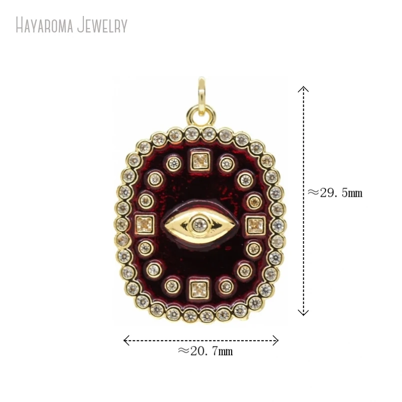 

5Pcs Gold Color Copper Wholesale Jewelry Metal Cubic Zirconia Enamel Invisible Setting Islam Pendant