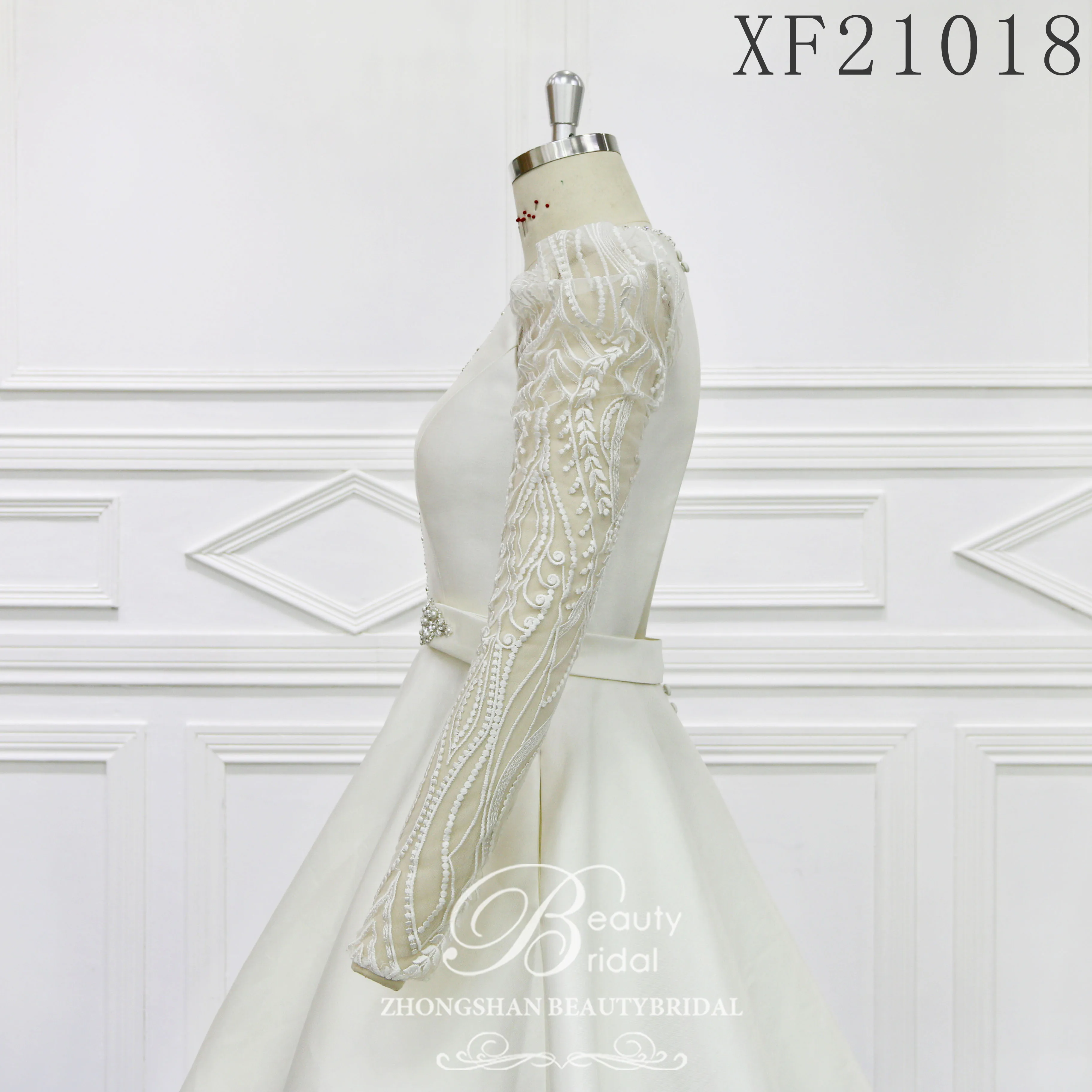 2023WeddingDress LACE Custom Made sąd pociąg squarecolor klasyczny Womandress Bridal arabski romantyczny XF20003 Beautyfull