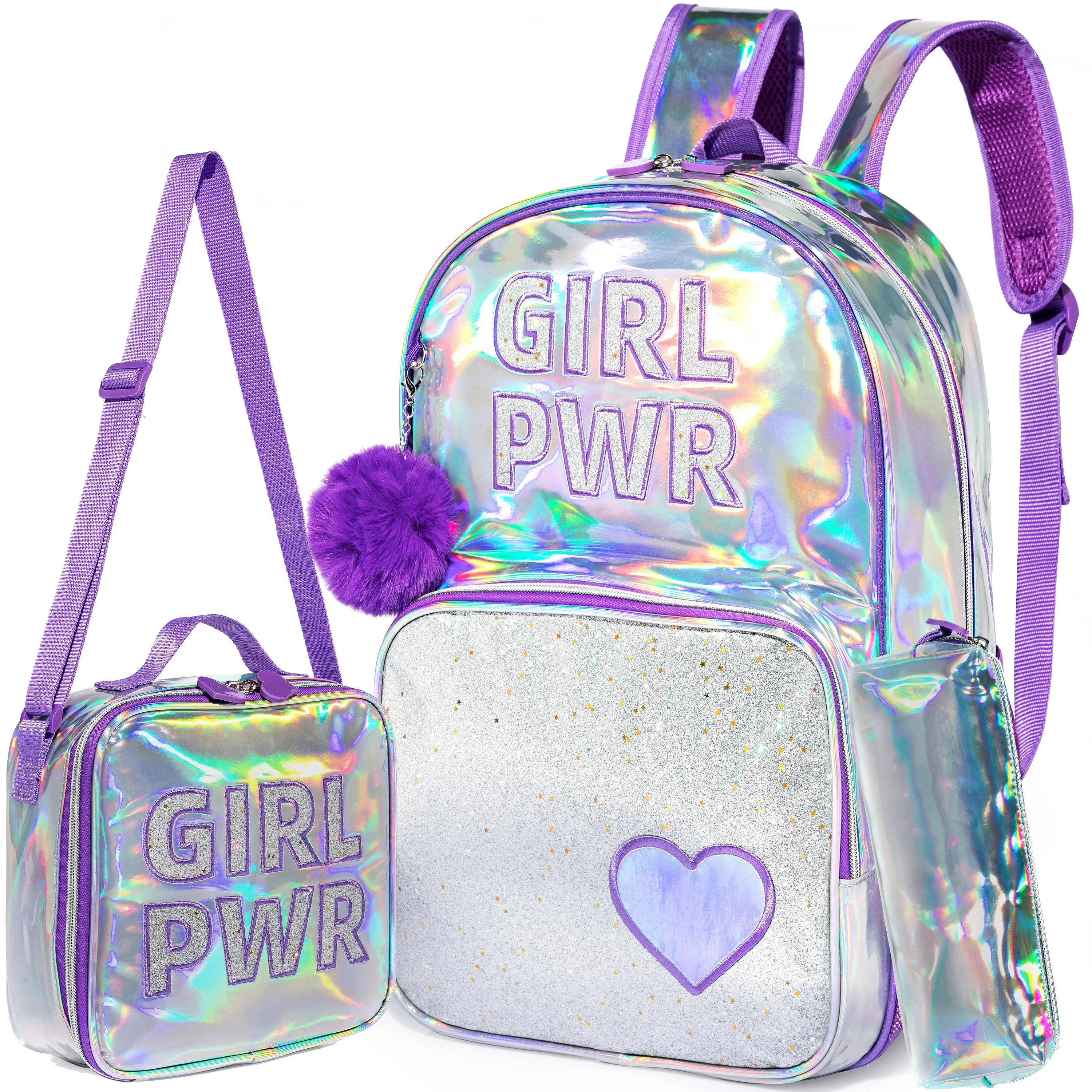 Zaino per ragazze zaini da scuola per bambini Bookbag per studenti dell\'asilo elementare borsa da viaggio con Lunchbox e Penbag