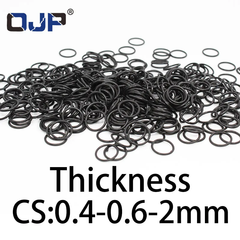 O-ring thickness 0.4/0.6/2mm CS NBR Nitrile sealing temperature resistant gasket rubber ring complete in specifications