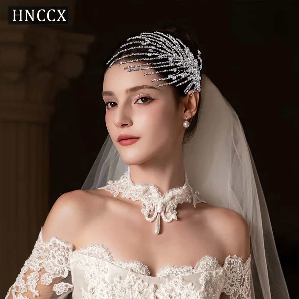 

YouLaPan Exquisite Rhinestone Hair Pieces Hand Woven Simulated Feathers Elegant Bridal Wedding Banquet Hair Accessories HP188