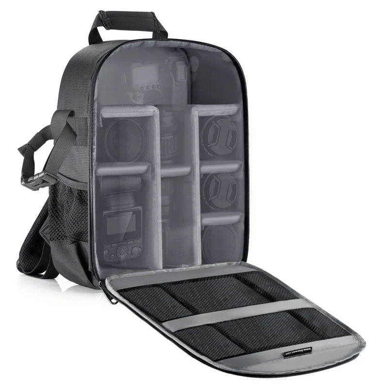 Multifunctional photography camera bag, liner waterproof nylon multi-inner bag partition lens tripod flash
