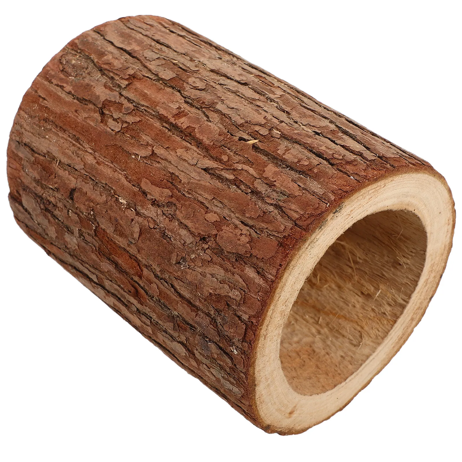 Natural Bark Flower Buckets Rustic Tree Stump Planters 5.1 Inch Birch Bark Floral Container Rustic Flower Display Bucket