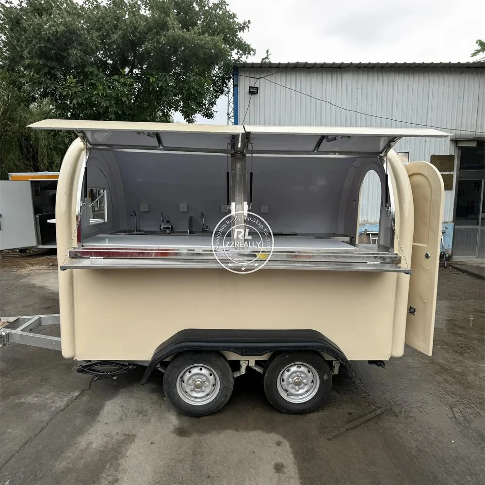 

Australia Standard Burger Coffee Kiosk Cart Food Truck Mobile Kitchen Fully equipped Street Fast Food Trailer For Sale
