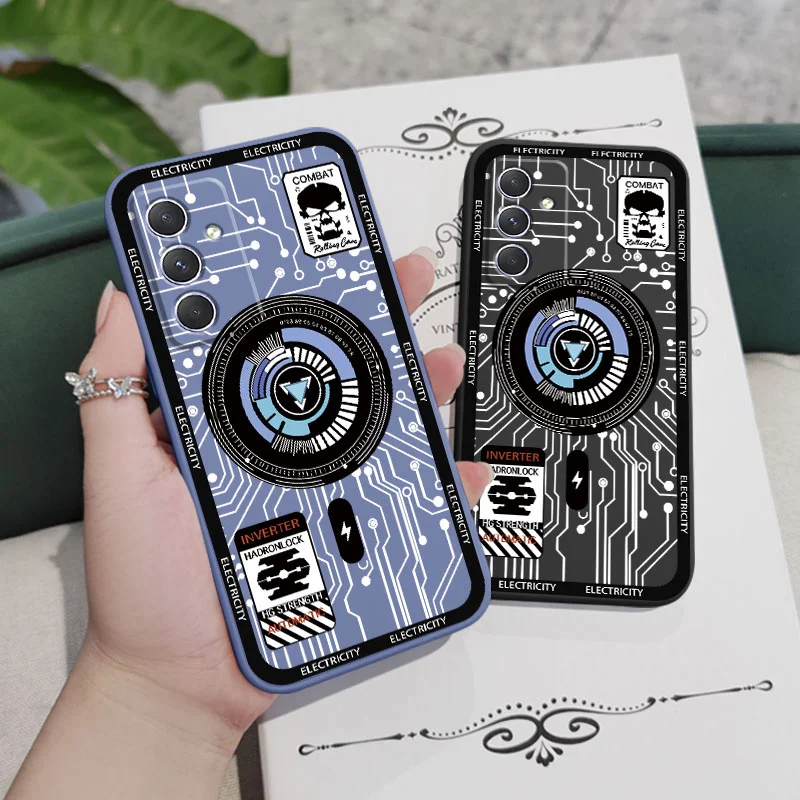 Mechanical Circuit Phone Case For Samsung Galaxy A17 A07 A56 A36 A26 A16 A06 A54 A34 A24 A14 A55 A35 A25 A15 A05 4G 5G Cover